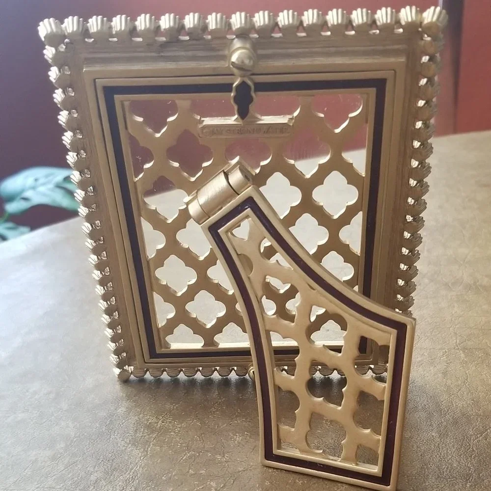 RARE JAY STRONGWATER EMILIA LEOPARD JUNGLE SAFARI PAVE CRYSTAL ENAMEL GOLD FRAME